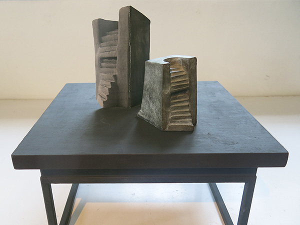 Shadows, Xerox 13 x 6 x 4 cm, Bronze 6 x7 x 5 cm, Metal Stand 30 x 30 x15cm