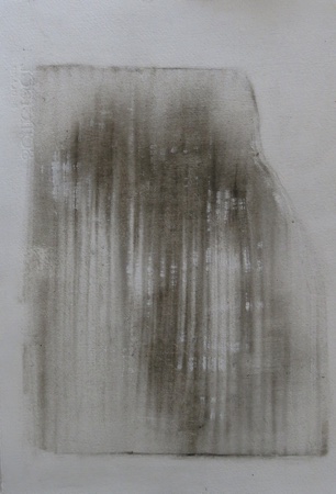 Trace, Monotype, Carbon powder on paper 20 x 38cm
